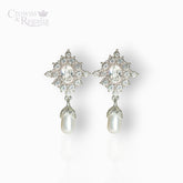Princess Diana Crystal & Pearl - Earrings